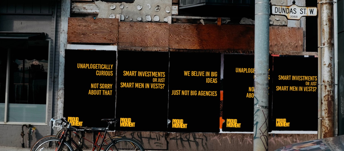 Proud Moment storefront poster campaign concept