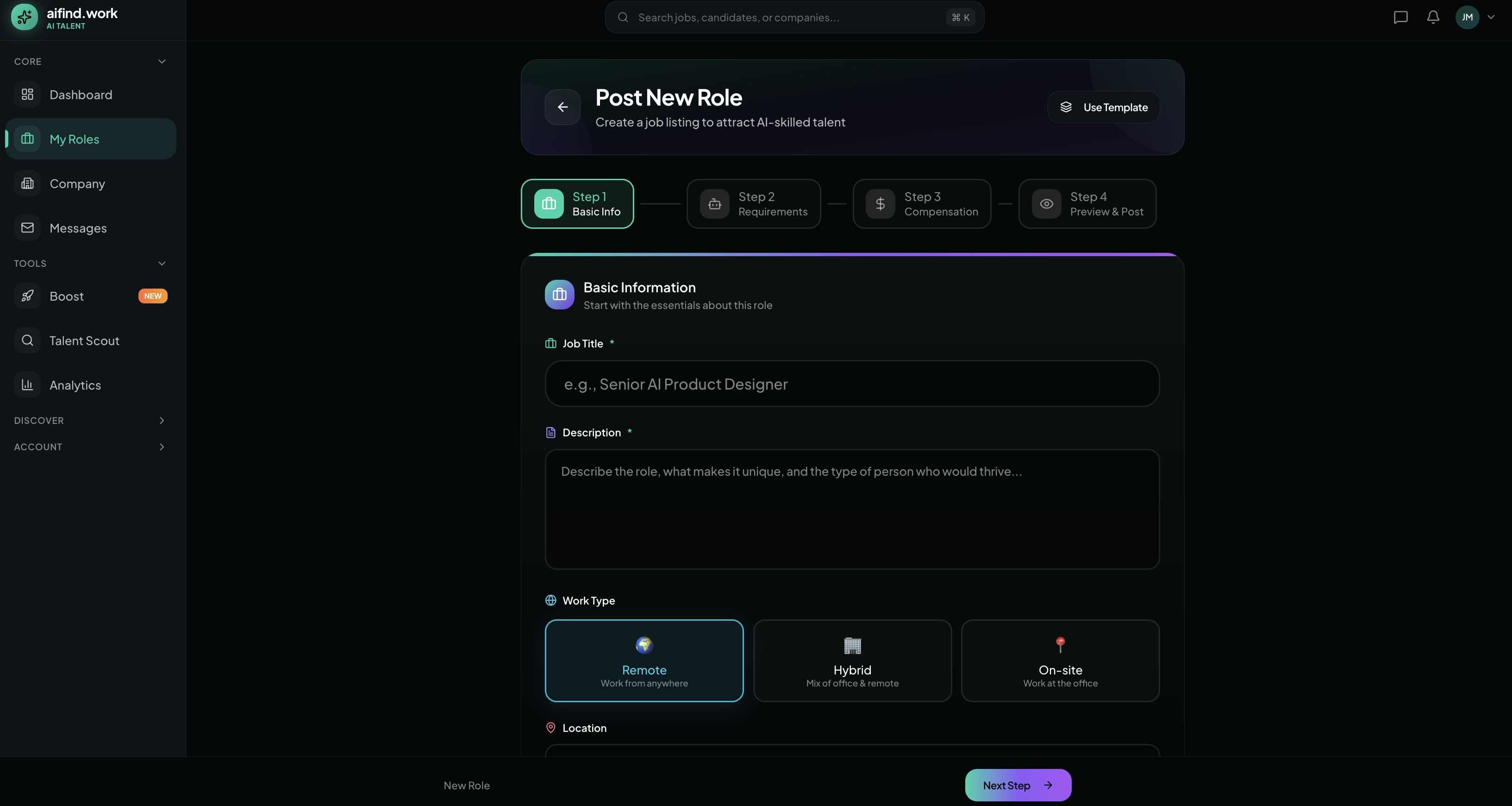 Job search and listings