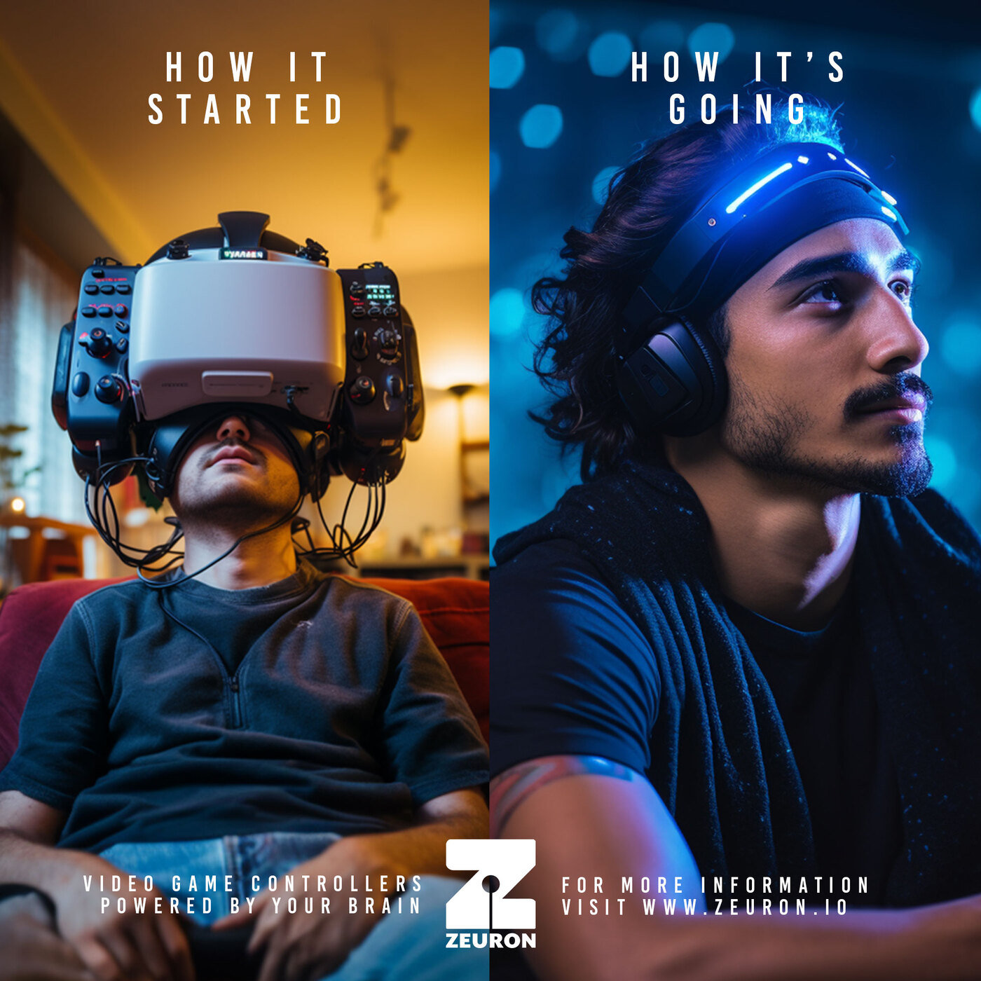 Zeuron — how it started vs how it's going: video game controllers powered by your brain